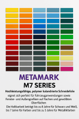 Metamark M7/M7A/M7H Plotterfolie Farbübersicht