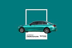 So-Fine Chrome Film AF-50720M Bluish Green Satin Car Wrapping Autofolie
