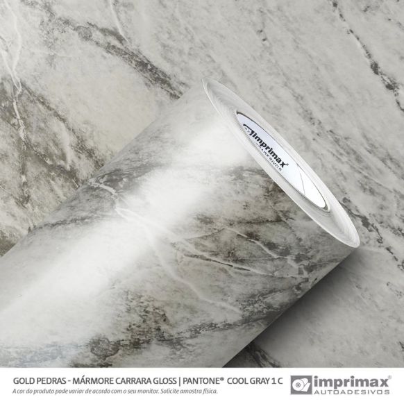 IMPRIMAX Marmorfolie Silber dekorfolie moebelfolie Marmore Carrara Gloss