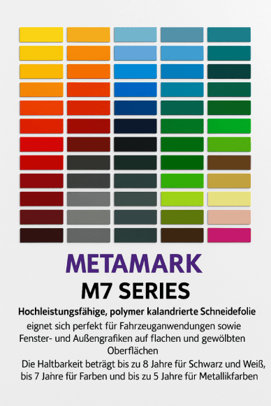 Metamark M7/M7A/M7H Plotterfolie Farbübersicht
